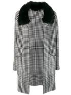 Philo-sofie Houndstooth Single-breasted Coat - Black