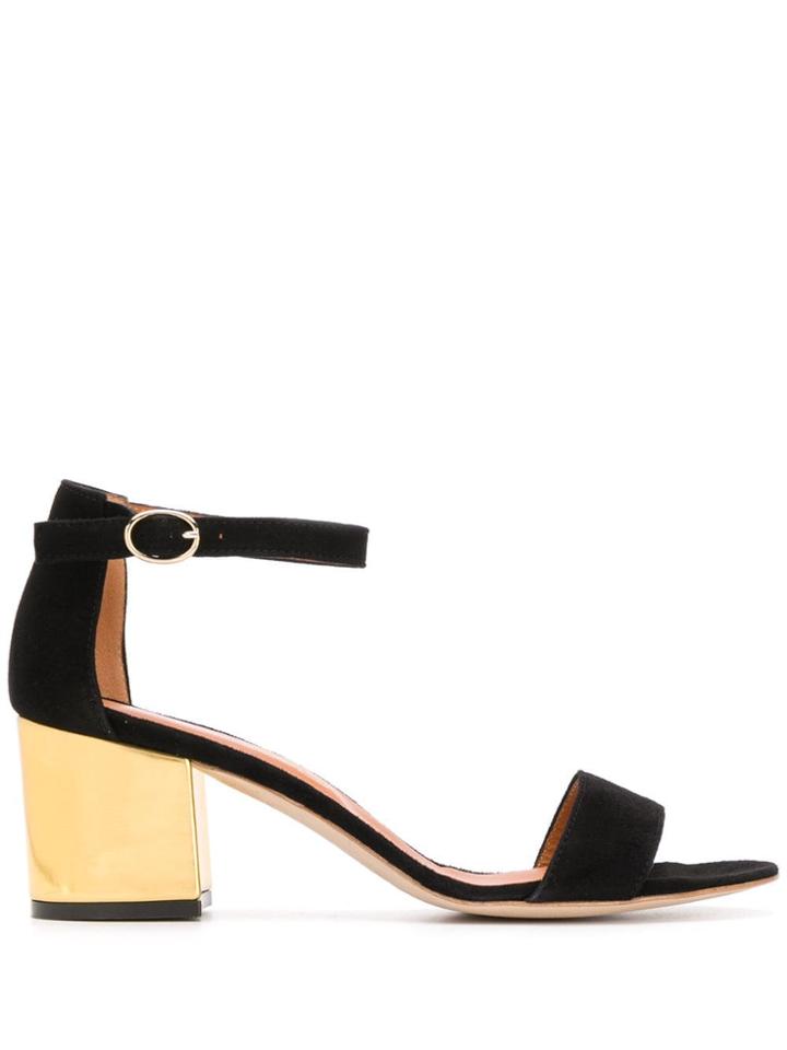 Via Roma 15 Block Heel Sandals - Black