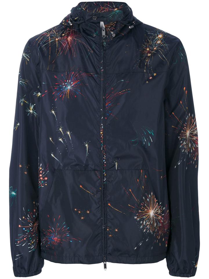 Valentino Fireworks Print Windbreaker - Blue