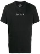 Nike Embroidered 'just Do It' T-shirt - Black
