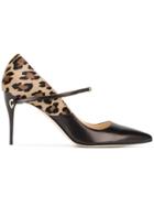Jennifer Chamandi Black Leopard Lorenzo 85 Heels
