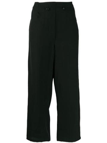 Anntian Drawstring Waist Trousers - Black