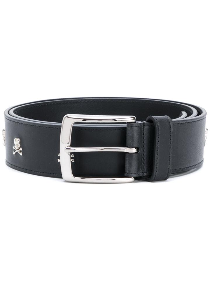 Philipp Plein Skull Studded Belt - Black