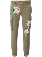 Mason Floral Embroidered Jeans - Green