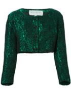 Nina Ricci Floral Jacquard Skirt Suit, Women's, Size: 44, Green
