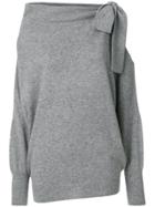 Ermanno Scervino Cut-detail Knitted Top - Grey