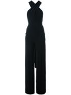 Norma Kamali Backless Jumpsuit, Women's, Size: Medium, Black, Polyester/spandex/elastane