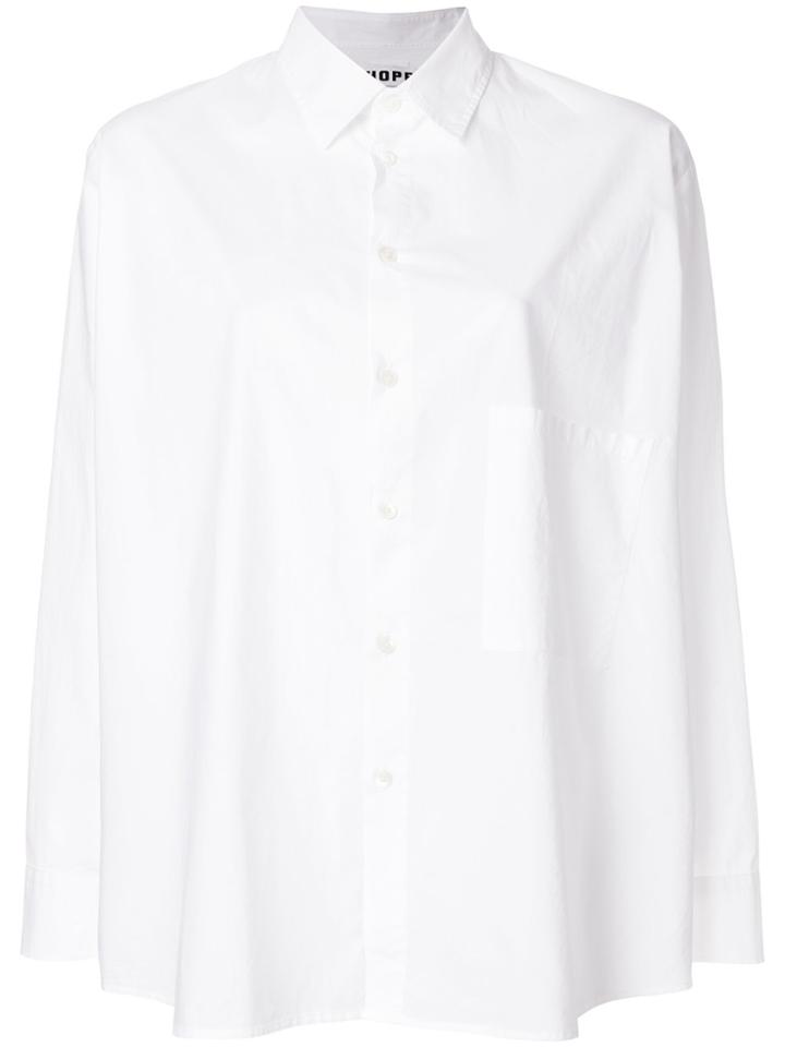Hope Loose Fit Pocket Shirt - White