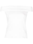 Rag & Bone Off-shoulder Top, Women's, Size: Small, White, Cotton/modal