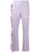 Palm Angels Ruffle Detail Sweatpants - Purple