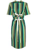 Proenza Schouler Striped Cut-out Dress - Green