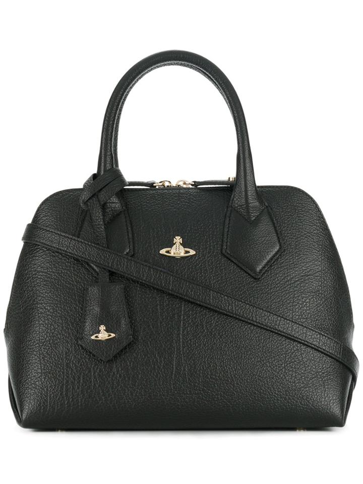 Vivienne Westwood Logo Embellished Tote - Black
