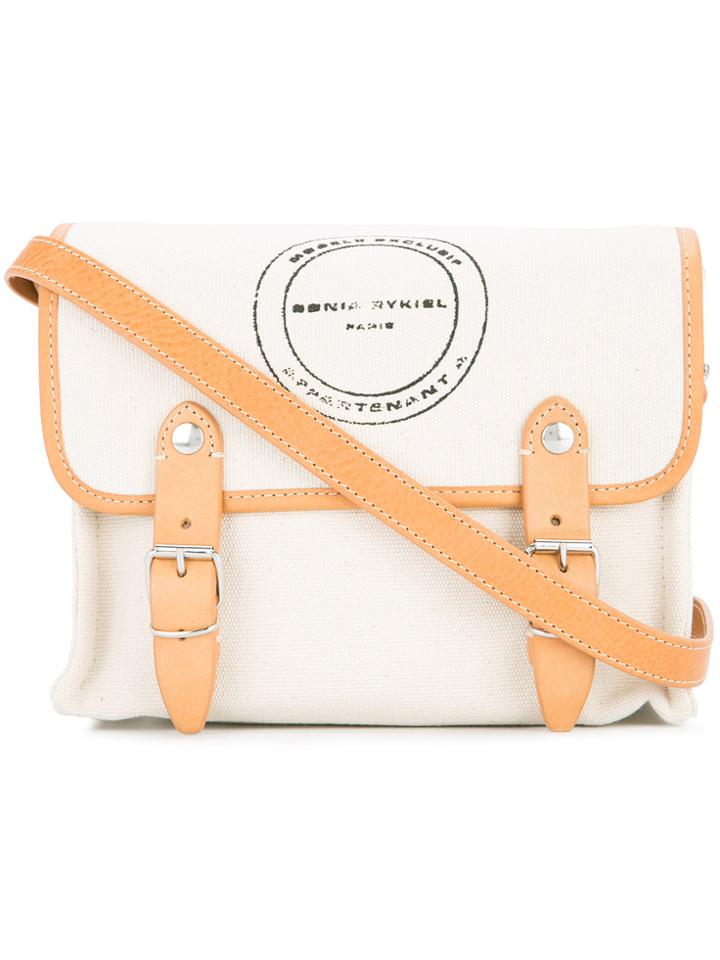 Sonia Rykiel Logo Box Crossbody Bag - White
