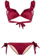 Emmanuela Swimwear Myrto Ruffle Trim Bikini - Red