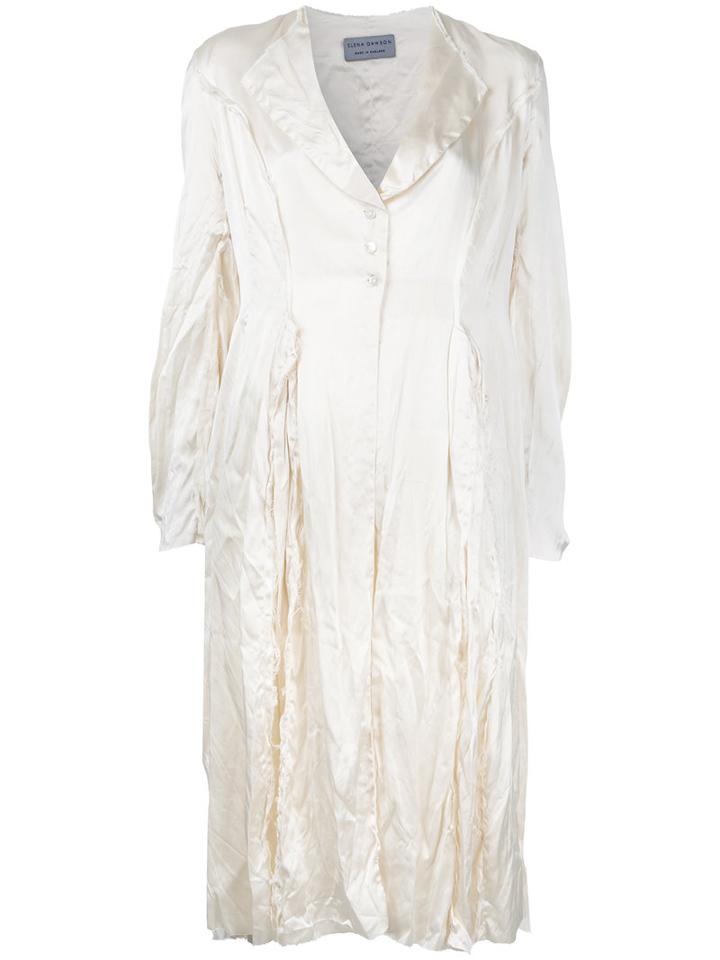 Elena Dawson - Slouch Coat - Women - Silk - S, Women's, Nude/neutrals, Silk
