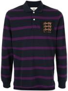 Kent & Curwen Long Sleeved Polo Shirt - Purple