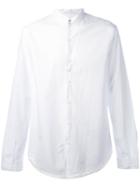 Standup Collar Shirt - Men - Cotton - 46, White, Cotton, Costumein