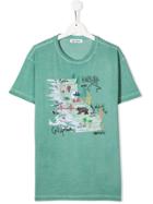 Dondup Kids Contrast Print T-shirt - Green