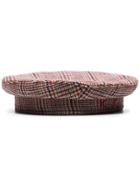 Ruslan Baginskiy Multicoloured Checked Wool Monogrammed Beret