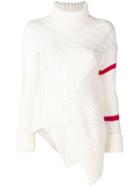 Preen Line Flared Knitted Sweater - White