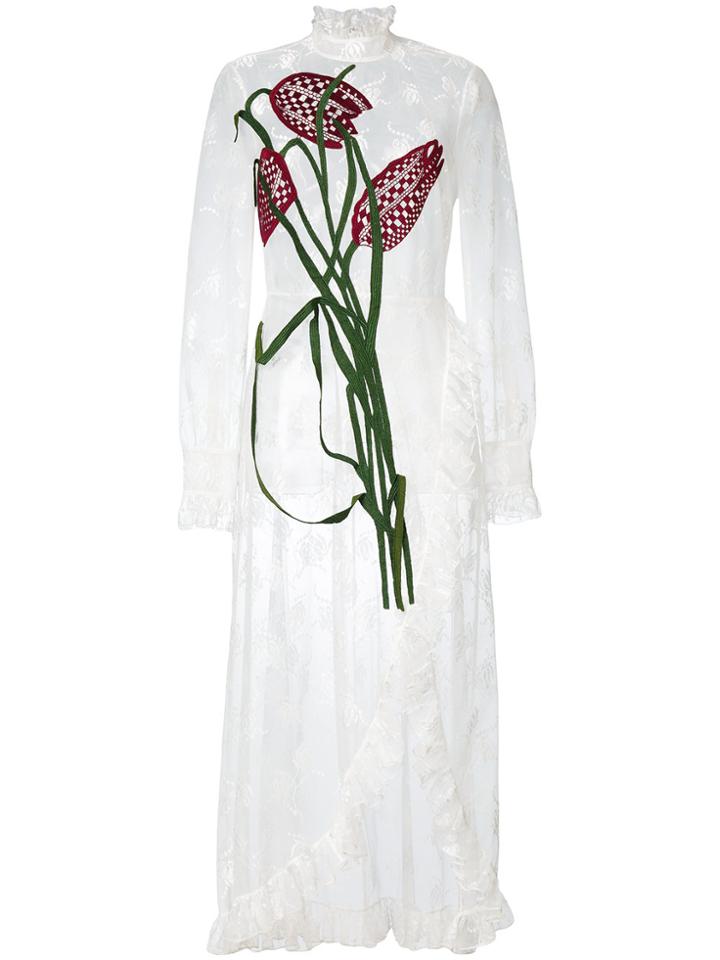 Christopher Kane Patchwork Lace Dress - White