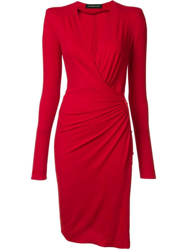 Alexandre Vauthier Wrap Effect Dress - Red