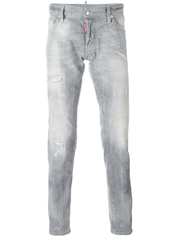 Dsquared2 Slim Jeans, Men's, Size: 46, Grey, Cotton/spandex/elastane/polyester