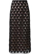 Yigal Azrouel Hibiscus Lace Skirt