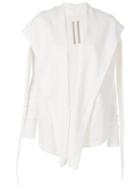 Rick Owens Drkshdw Draped Collar Sweatshirt - White