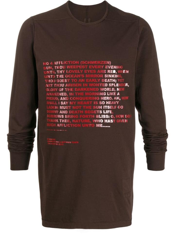 Rick Owens Drkshdw Graphic Print Sweatshirt - Brown