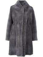Liska 'dawson' Coat, Women's, Size: Medium, Grey, Mink Fur