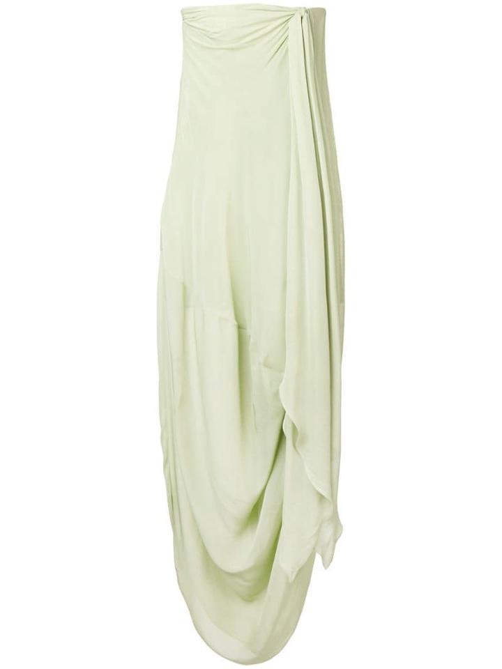 Jacquemus Draped Strapless Dress - Green