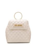 Love Moschino Quilted Backpack - Neutrals