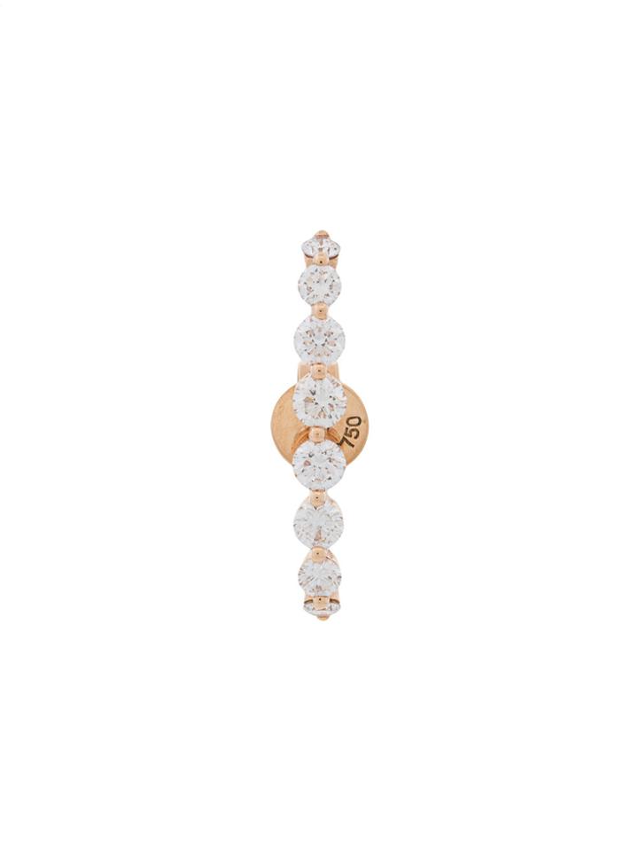Anita Ko 18kt Rose Gold Large Floating Diamond Earring - Metallic