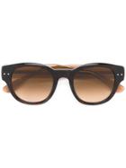 Bottega Veneta Eyewear Cat Eye Colour Block Sunglasses - Black