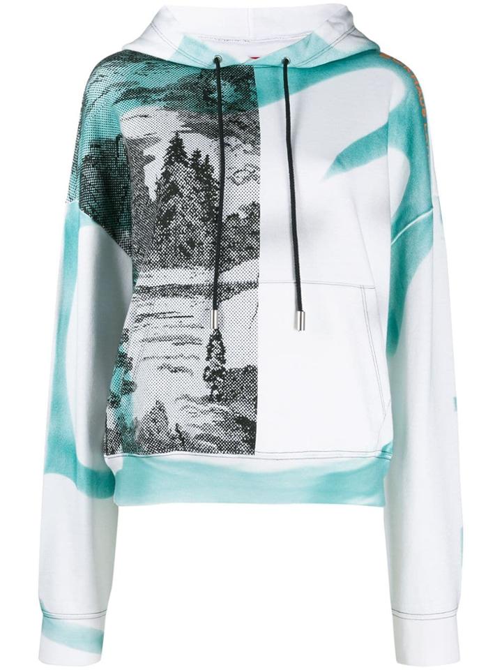 Eckhaus Latta Printed Hooded Sweatshirt - White