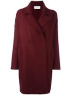 Harris Wharf London Single Breasted Coat, Women's, Size: Large, Red, Virgin Wool