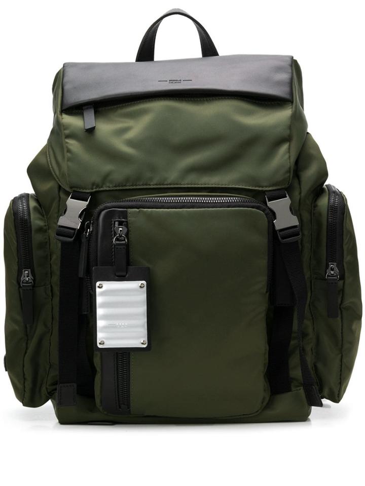Fpm - Fabbrica Pelletterie Milano Double Buckle Backpack - Green