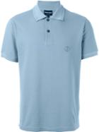 Giorgio Armani Embroidered Logo Polo Shirt, Men's, Size: 52, Blue, Cotton