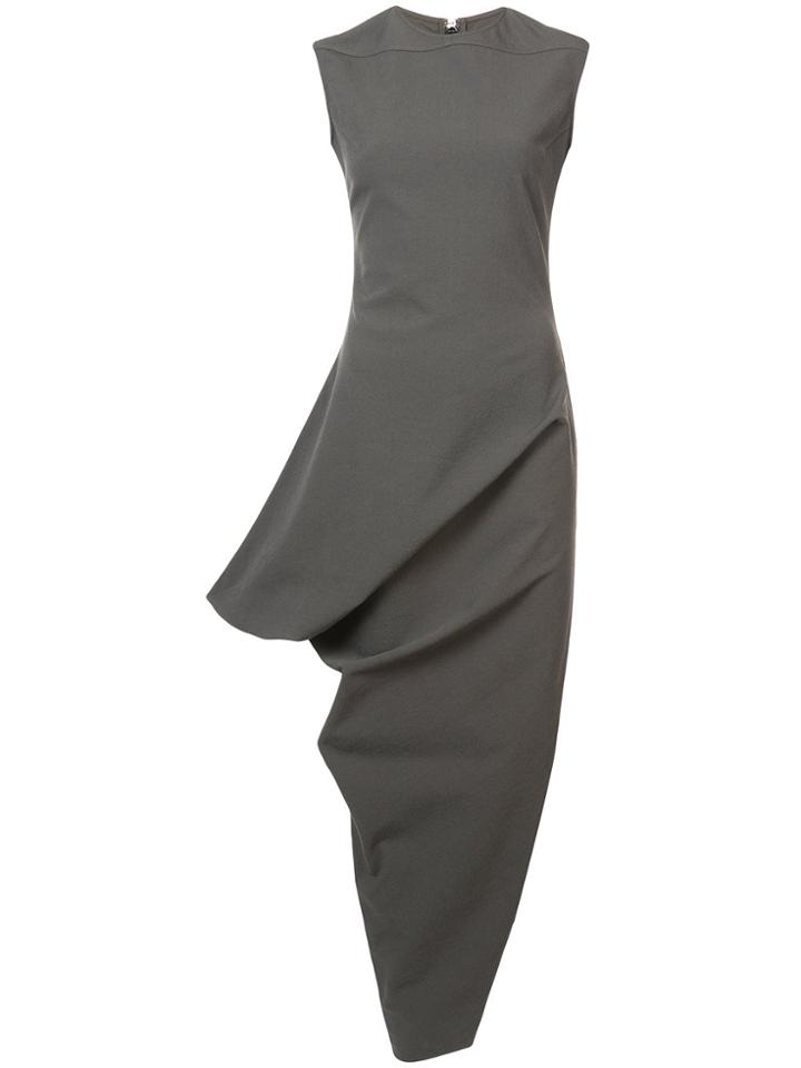 Rick Owens Side Draped Dress - Grey