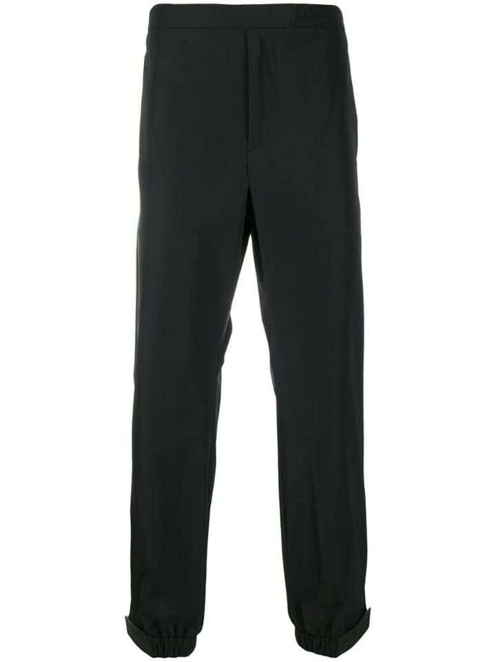 Prada Ankle Strap Logo Trousers - Black