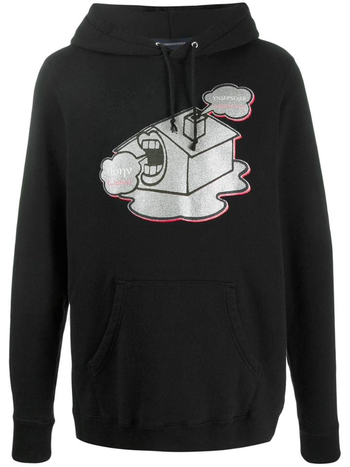 Undercover Graphic Print Hoodie - Black