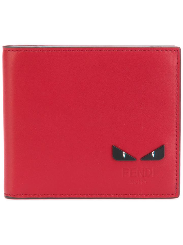 Fendi Bag Bugs Bi-fold Wallet - Red