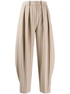 See By Chloé Pinstripe Pleated Trousers - Neutrals