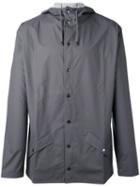 Rains - Flap Pockets Hooded Jacket - Men - Polyester/polyurethane - S/m, Grey, Polyester/polyurethane