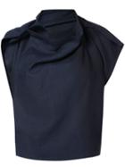 132 5. Issey Miyake - Geometric Blouse - Women - Linen/flax - 3, Grey, Linen/flax
