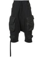 Unravel Project Drop-crotch Cargo Shorts - Black