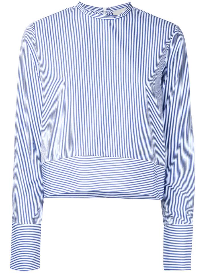 Studio Nicholson Striped Top, Women's, Size: 0, Blue, Cotton
