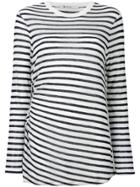 T By Alexander Wang Striped Cut Out Top - Blue