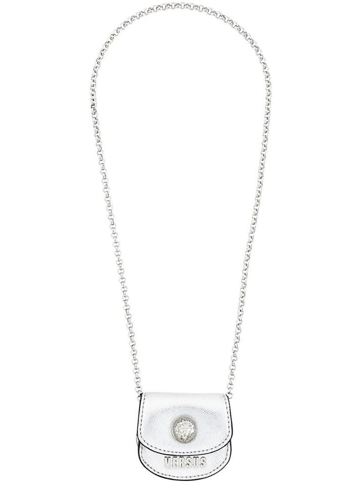 Versus Coin Bag Necklace, Women's, Metallic